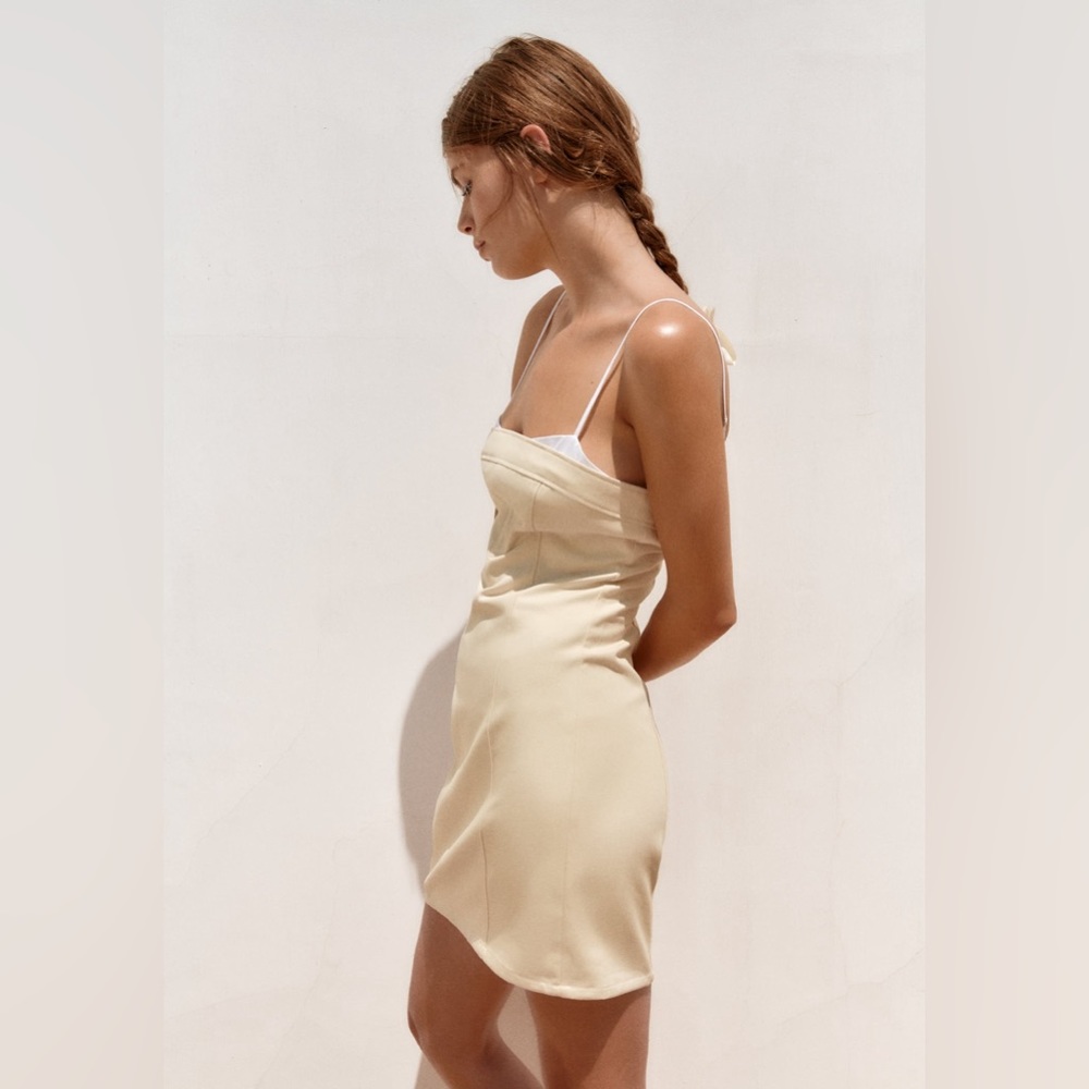 ZARA COMBINATION SHORT DRESS - Picture 4 of 9